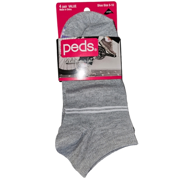 NWT Peds Low Ankle Socks Pack Of 4 - Picture 1 of 3